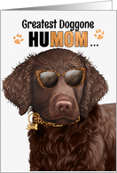Mother’s Day Curly Coated Retriever Dog Greatest HuMOM Ever card