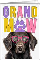 GrandMAW Flat Coat Retriever Dog Grandparents Day card