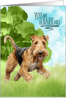 Congratulations reBARKable Airedale Terrier Dog in the Country card