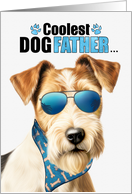 Father’s Day Wire Fox Terrier Dog Coolest Dogfather Ever card