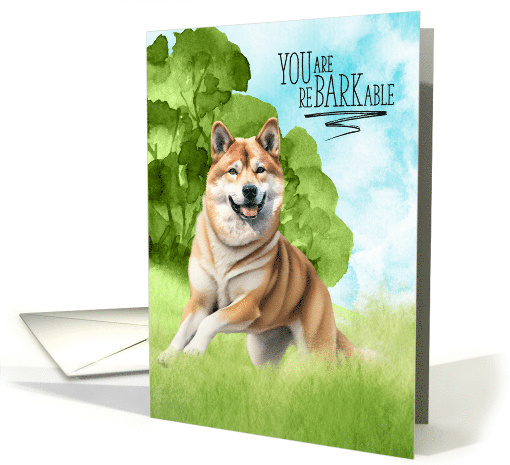 Congratulations reBARKable Akita Dog in the Country card (1812878)