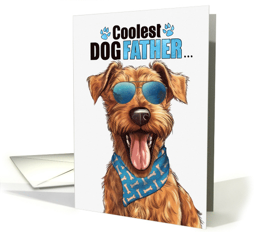 Father's Day Irish Terrier Dog Coolest Dogfather Ever card (1812920)