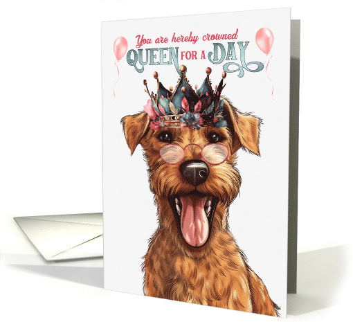 Birthday Irish Terrier Dog Funny Queen for a Day card (1812924)