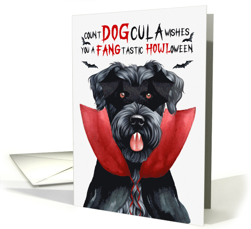 Kerry Blue Terrier Dog Funny Halloween Count DOGcula card (1813150)