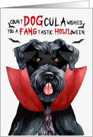 Kerry Blue Terrier Dog Funny Halloween Count DOGcula card