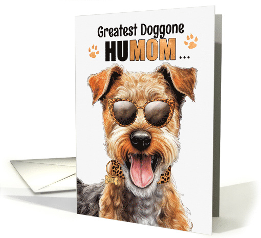 Mother's Day Lakeland Terrier Dog Greatest HuMOM Ever card (1813624)