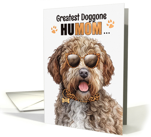 Mother's Day Lagotto Romagnolo Dog Greatest HuMOM Ever card (1813726)