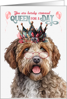 Birthday Lagotto Romagnolo Dog Funny Queen for a Day card