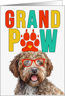 GrandPAW Lagotto Romagnolo Dog Grandparents Day card