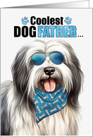 Father’s Day Lowchen Dog Coolest Dogfather Ever card