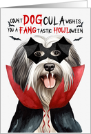 Lowchen Dog Funny Halloween Count DOGcula card