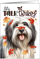 Thanksgiving Lowchen Dog Let’s Talk Turkey card