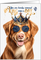Birthday Duck Tolling Retriever Dog Funny King for a Day card