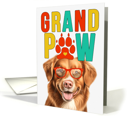GrandPAW Duck Tolling Retriever Dog Grandparents Day card (1814352)