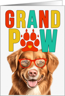 GrandPAW Duck Tolling Retriever Dog Grandparents Day card