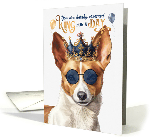 Birthday Portuguese Podengo Pequeno Dog Funny King for a Day card