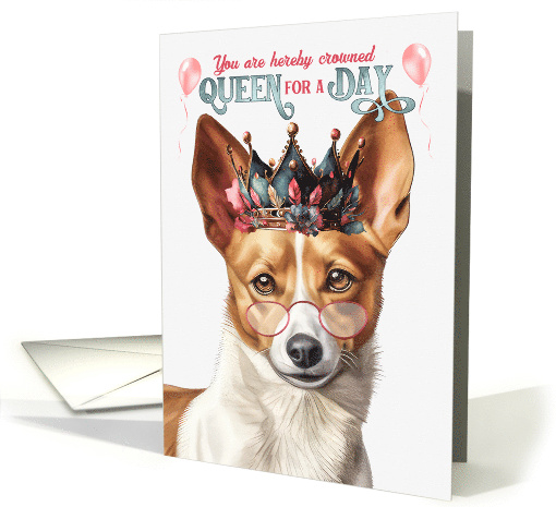 Birthday Portuguese Podengo Pequeno Dog Funny Queen for a Day card