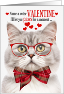 Domestic Champagne Tabby Cat Lover Valentine’s Day Feline Humor card