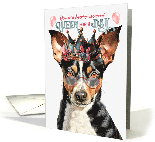 Birthday Rat Terrier Dog Funny Queen for a Day card (1814988)