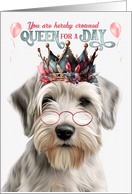 Birthday Sealyham Terrier Dog Funny Queen for a Day card