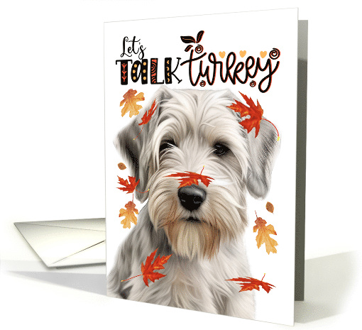 Thanksgiving Sealyham Terrier Dog Let's Talk Turkey card (1815780)