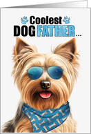 Father’s Day Silky Terrier Dog Coolest Dogfather Ever card