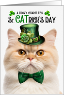 Munchkin Cat Funny St CATrick’s Day Lucky Charm card