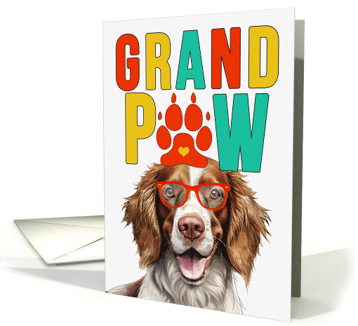 GrandPAW Welsh Springer Spaniel Dog Grandparents Day card (1817482)