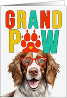 GrandPAW Welsh Springer Spaniel Dog Grandparents Day card