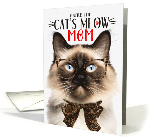 Balinese Cat Mom on Mother's Day with Cat's Meow Humor card (1820966)