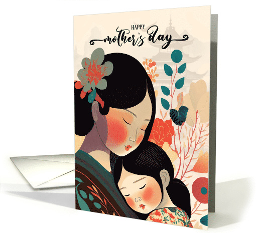Asian Inspired Mother's Day Cultural and Colorful card (1821720)