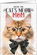 Apricot Norwegian Forest Cat Mom Mother’s Day Cat’s Meow Humor card