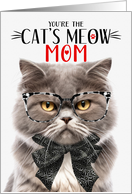 Smokey Gray Persian Cat Mom Mother’s Day Cat’s Meow Humor card