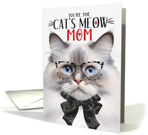 Lilac Point Ragdoll Cat Mom Mother's Day Cat's Meow Humor card