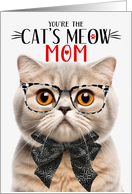 Cream Scottish Fold Cat Mom Mother’s Day Cat’s Meow Humor card