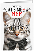 Silver Tabby Cat Mom Mother’s Day Cat’s Meow Humor card