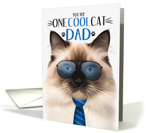Birman Seal Point Cat Father's Day for Dad One Cool Cat card (1824472)