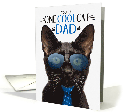 Black Bombay Cat Father's Day for Dad One Cool Cat card (1824480)