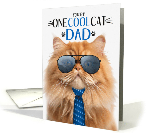 Orange Persian Cat Father's Day One Cool Cat card (1826854)