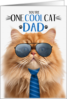 Orange Persian Cat Father’s Day One Cool Cat card