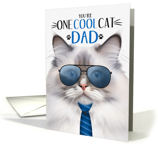 Ragdoll Lilac Point Cat Father's Day for Dad One Cool Cat card