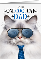 Ragdoll Lilac Point Cat Father’s Day for Dad One Cool Cat card