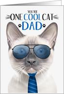 Siamese Lilac Point Cat Father’s Day for Dad One Cool Cat card