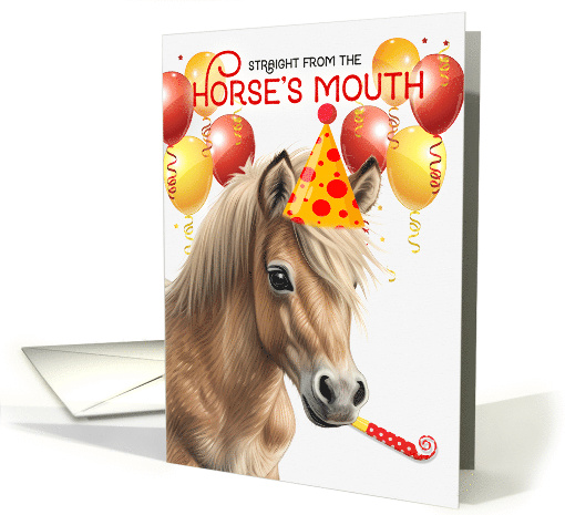 American Miniature Horse Funny Birthday Palomino Coloring card