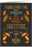 for Mom Thanksgiving Immense Gratitude for You card