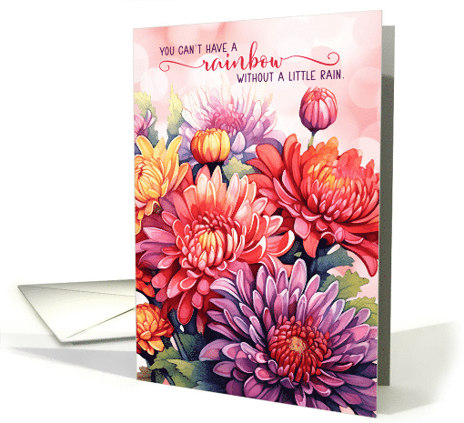 Encouragement Rainbow Chrysanthemums LGBTQ card (1882720)