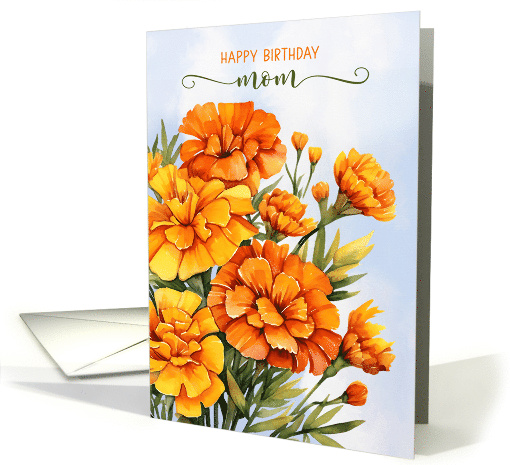 Mom Birthday Marigolds with Blue Sky card (1883876)