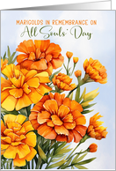 All Souls’ Day Remembrance Marigolds Blank card