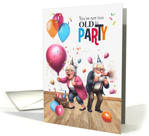 Getting Old Birthday Funny Old Man and Woman card (1886272)