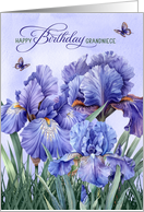 For Grandniece’s Birthday Purple Iris with Butterflies card